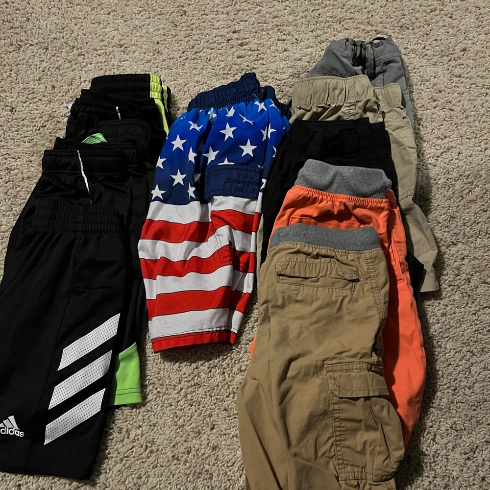 Boys Lot - 11 pair of shorts, 5 dress, 1 swim trunks, 5 athletic shorts